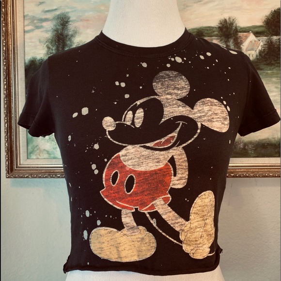 Vintage Disney Couture Bk. Distressed Cropped Tee - Picture 3 of 7